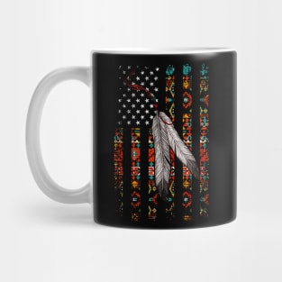 American Native Flag Native Tribe Feather Pride Shirt Mug